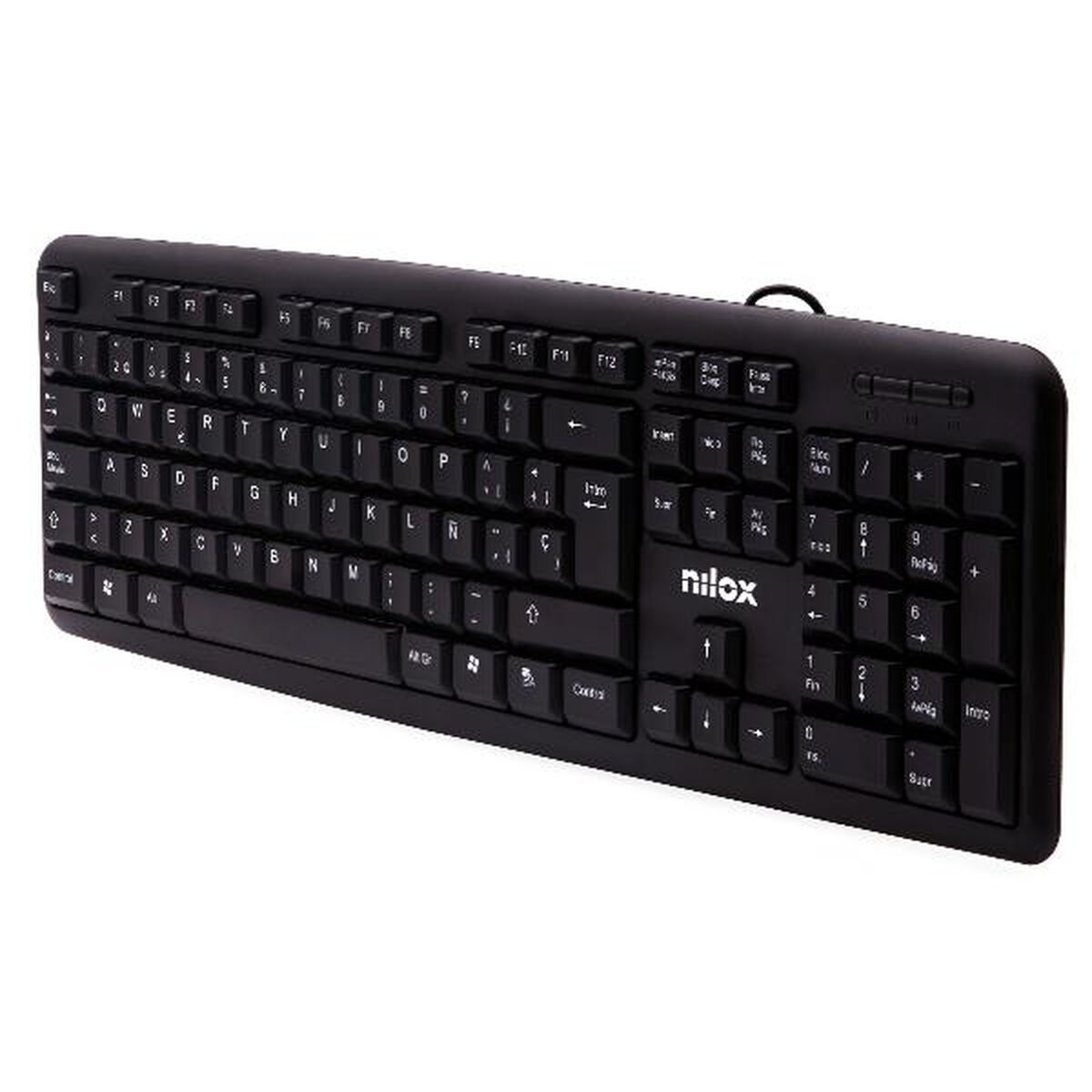 Teclado Nilox NXKBE000002 Negro Qwerty Español